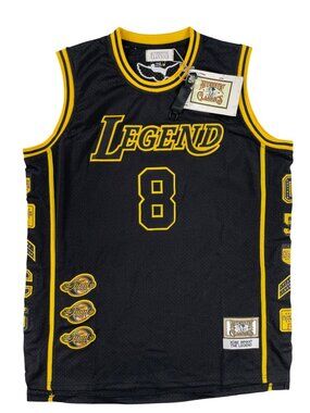 Authentic Classics Legend Mamba Basketball Jersey Blk Yellow Kobe Bryant Sz 2XL